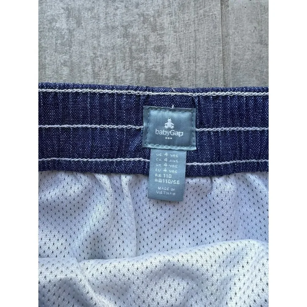 Baby Gap Swim Trunks Board Shorts Beach Mesh Lining Toddler Boys Summer 4T 4